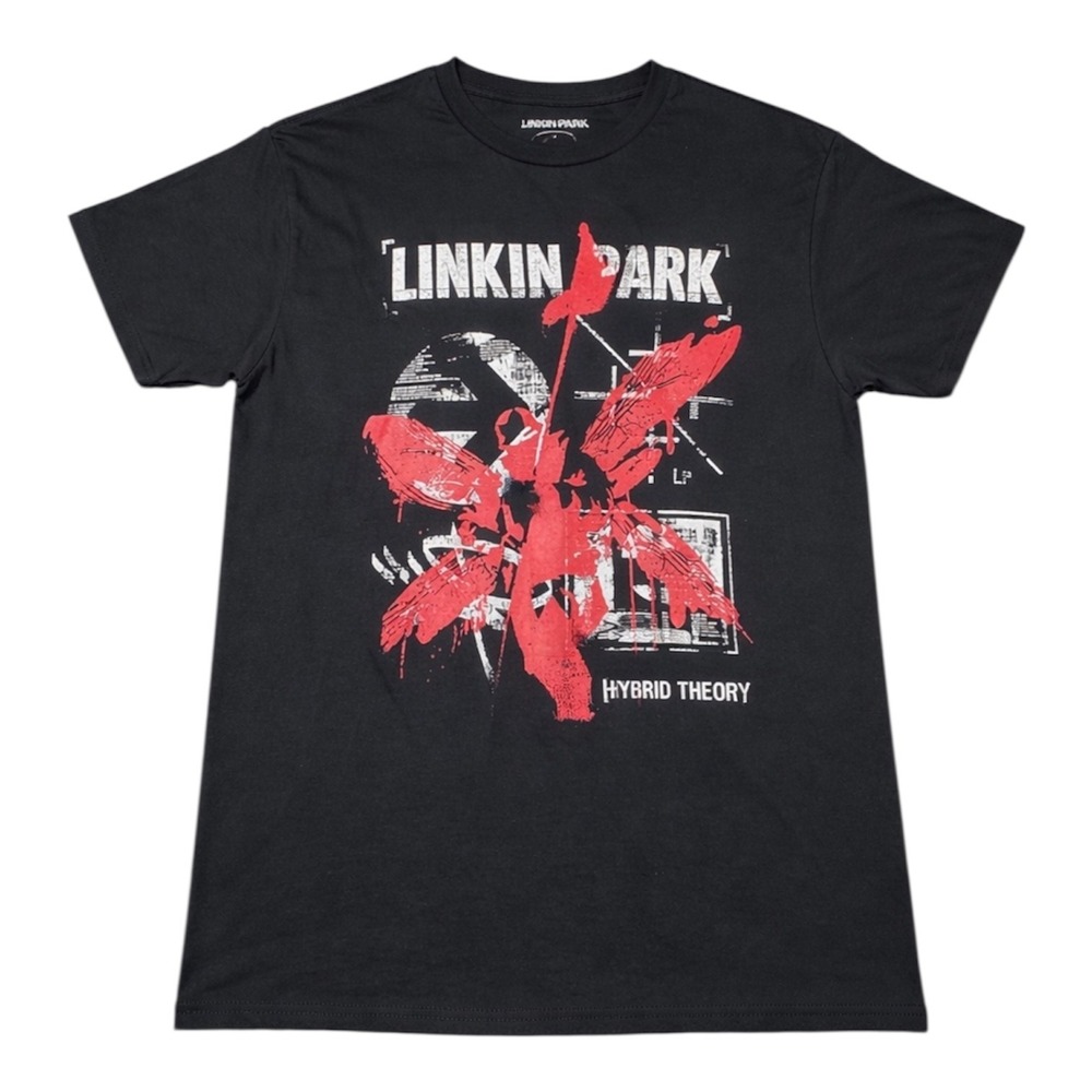 Linkin Park Hybrid Theory Band T-Shirt Mens Medium Black Red Graphic Rock Tee